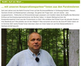 „Den Bäumen geht es nicht besser!“, sagt Holger Koth, Leiter des Forstbetriebs Süd, Landeswald Ziegelrodaer Forst (Sachsen-Anhalt). Quelle: Climate Concept Foundation - Website